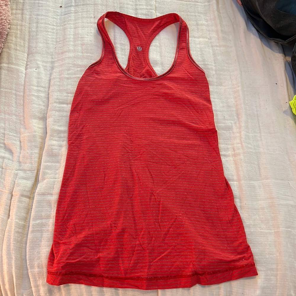 RED STRIPED LULU TANK